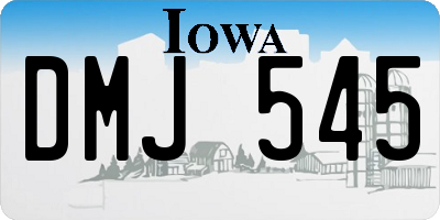 IA license plate DMJ545