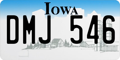IA license plate DMJ546