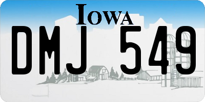 IA license plate DMJ549