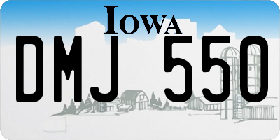 IA license plate DMJ550