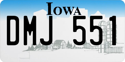 IA license plate DMJ551