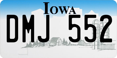 IA license plate DMJ552