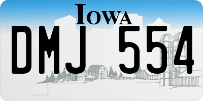 IA license plate DMJ554