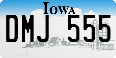 IA license plate DMJ555