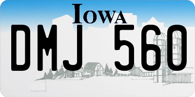 IA license plate DMJ560