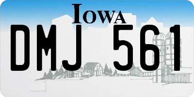IA license plate DMJ561