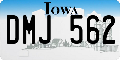 IA license plate DMJ562