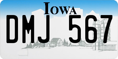 IA license plate DMJ567