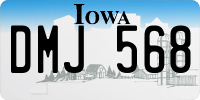 IA license plate DMJ568