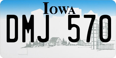 IA license plate DMJ570