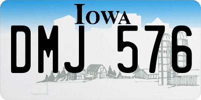 IA license plate DMJ576
