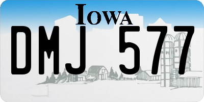IA license plate DMJ577