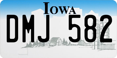 IA license plate DMJ582