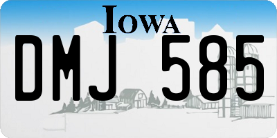 IA license plate DMJ585