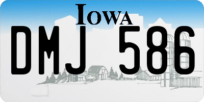 IA license plate DMJ586