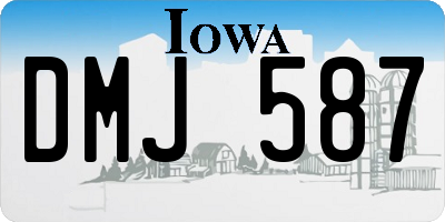 IA license plate DMJ587