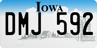 IA license plate DMJ592