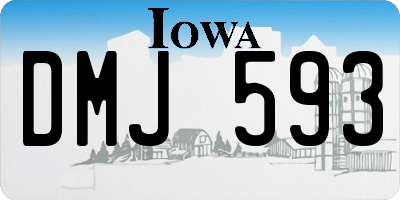 IA license plate DMJ593