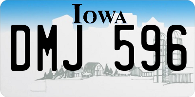 IA license plate DMJ596