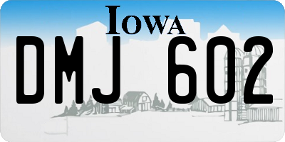 IA license plate DMJ602