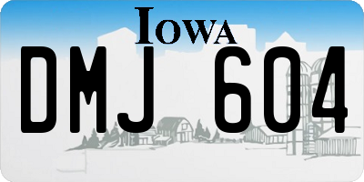 IA license plate DMJ604