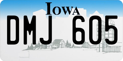 IA license plate DMJ605