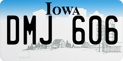 IA license plate DMJ606