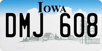 IA license plate DMJ608