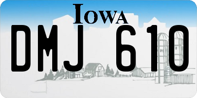 IA license plate DMJ610
