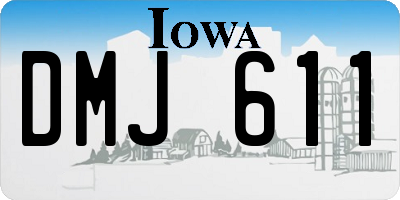 IA license plate DMJ611