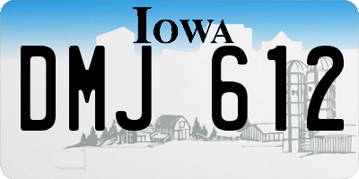 IA license plate DMJ612