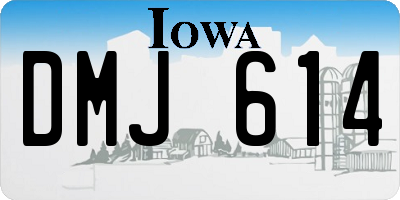 IA license plate DMJ614