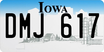 IA license plate DMJ617