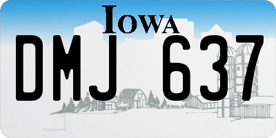 IA license plate DMJ637