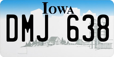 IA license plate DMJ638