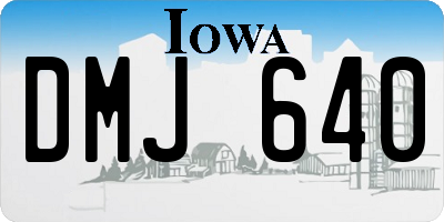 IA license plate DMJ640