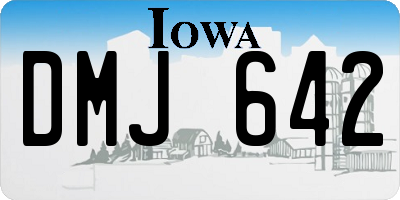 IA license plate DMJ642