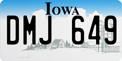 IA license plate DMJ649