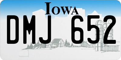 IA license plate DMJ652