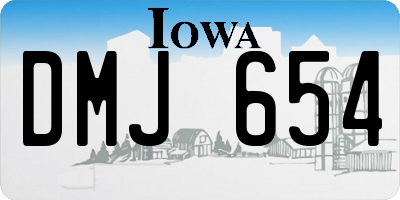 IA license plate DMJ654