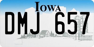 IA license plate DMJ657