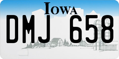 IA license plate DMJ658