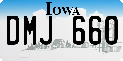 IA license plate DMJ660