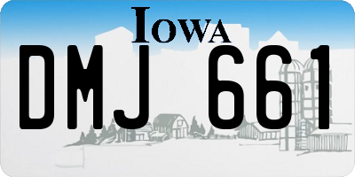 IA license plate DMJ661