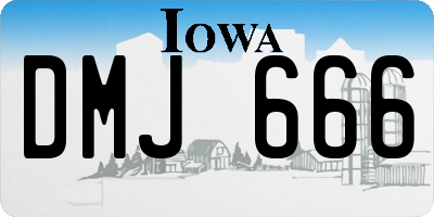 IA license plate DMJ666