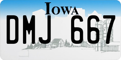 IA license plate DMJ667