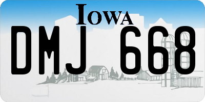 IA license plate DMJ668