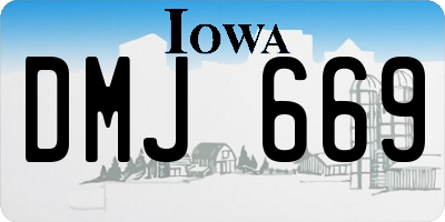 IA license plate DMJ669