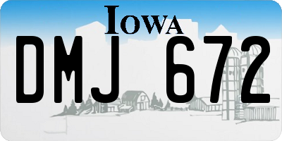IA license plate DMJ672