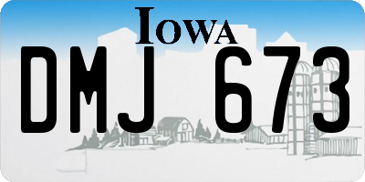 IA license plate DMJ673